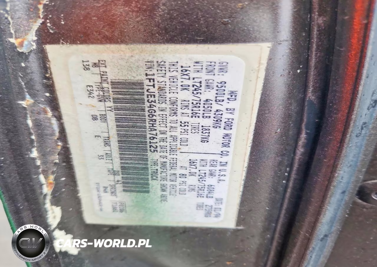 1994 Ford Econoline E350 Van VIN:1FTJE34G6RHA76125 - 13