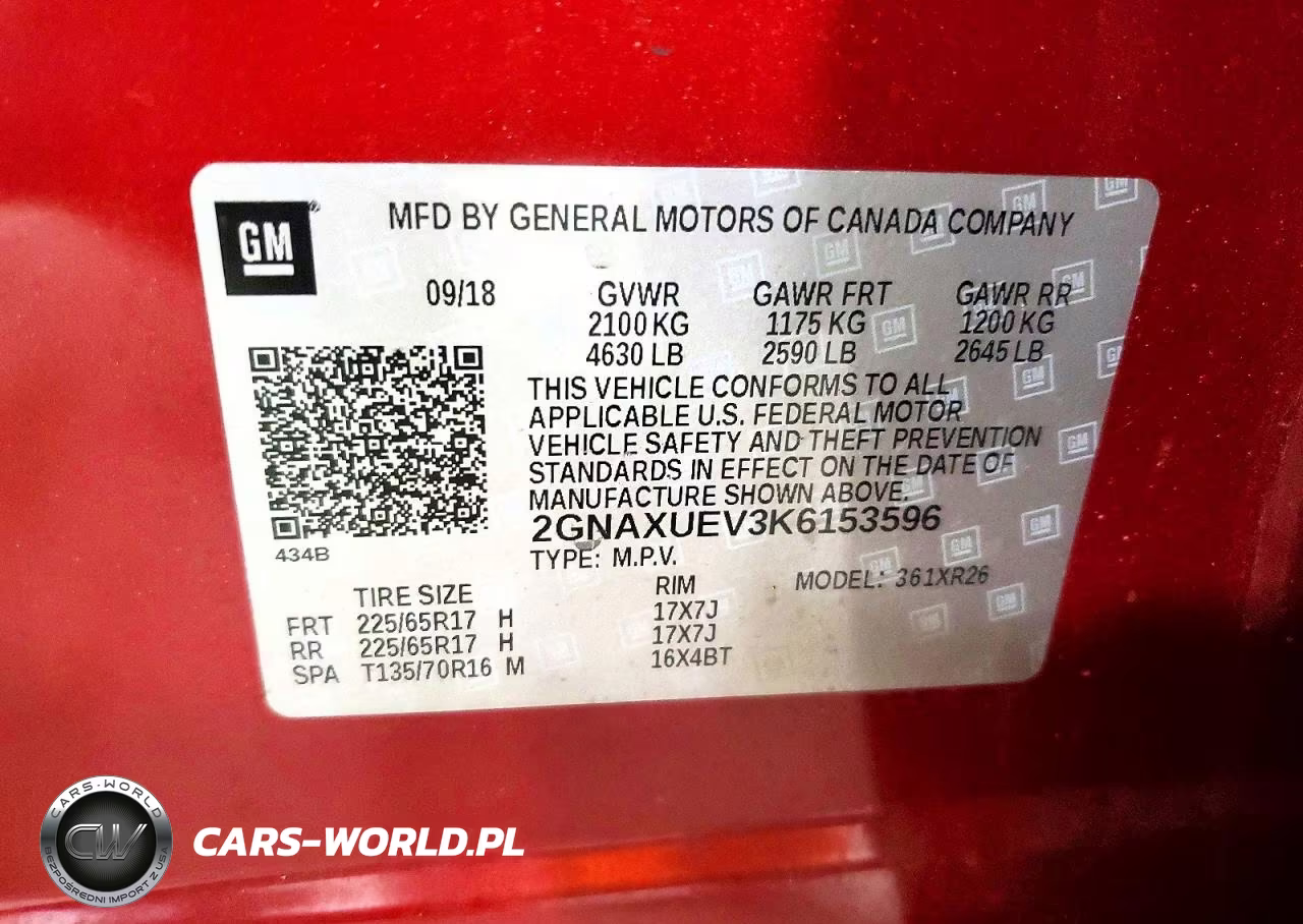 2019 Chevrolet Equinox Lt VIN:2GNAXUEV3K6153596 - 13