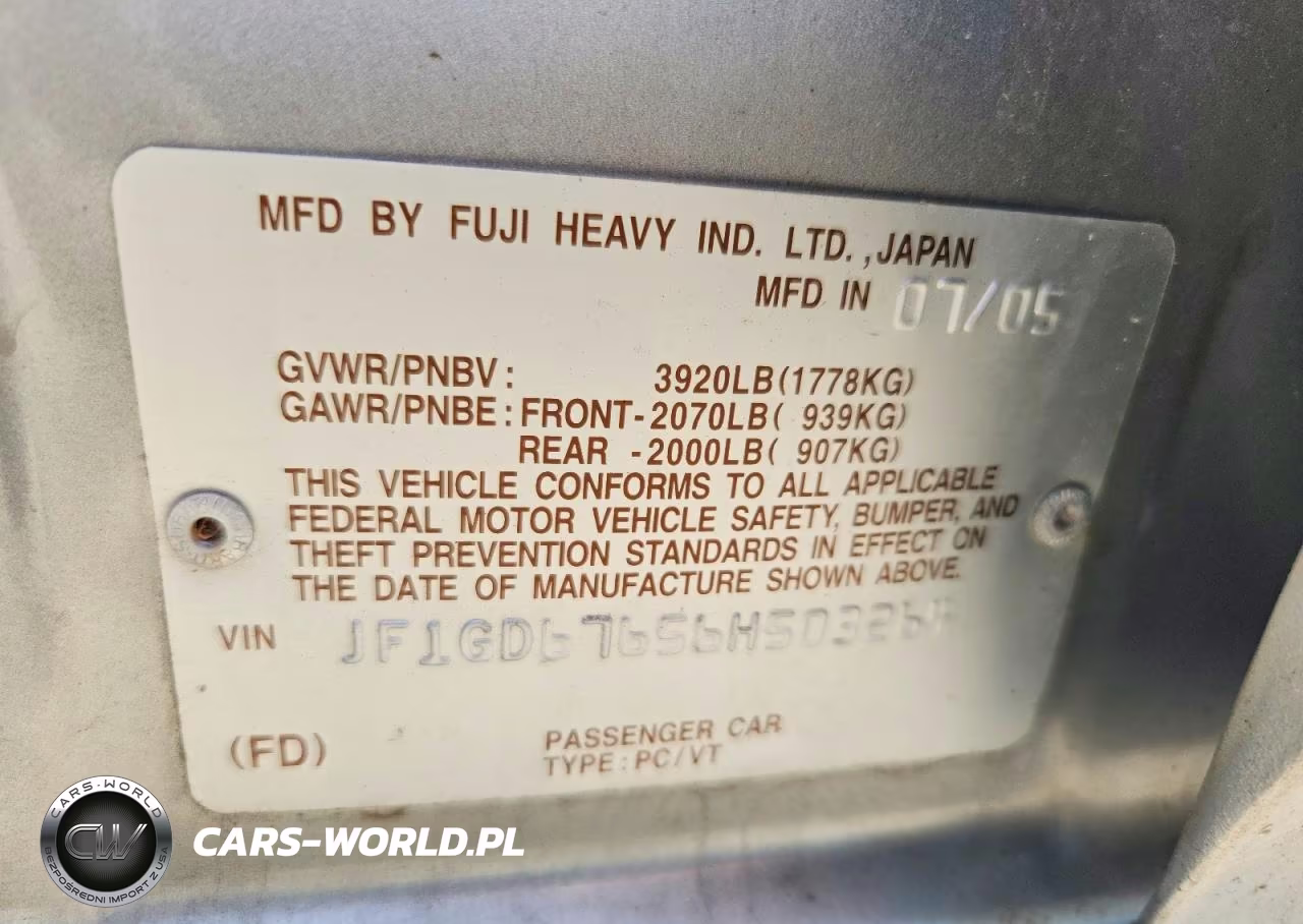 2006 Subaru Impreza 2.5I VIN:JF1GD67656H503264 - 12
