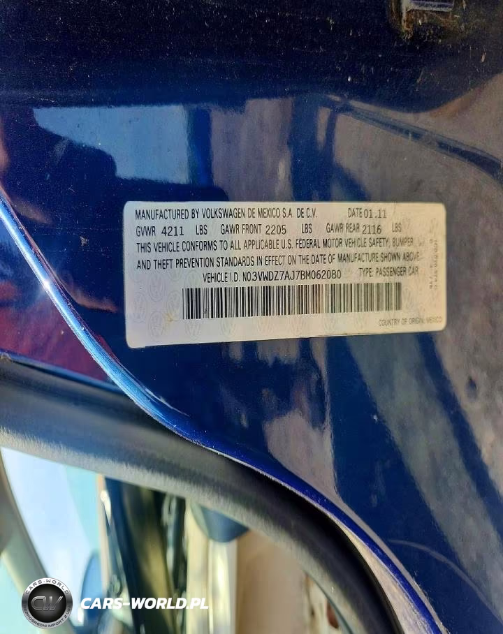 2011 Volkswagen Jetta Se VIN:3VWDZ7AJ7BM062080 - 12