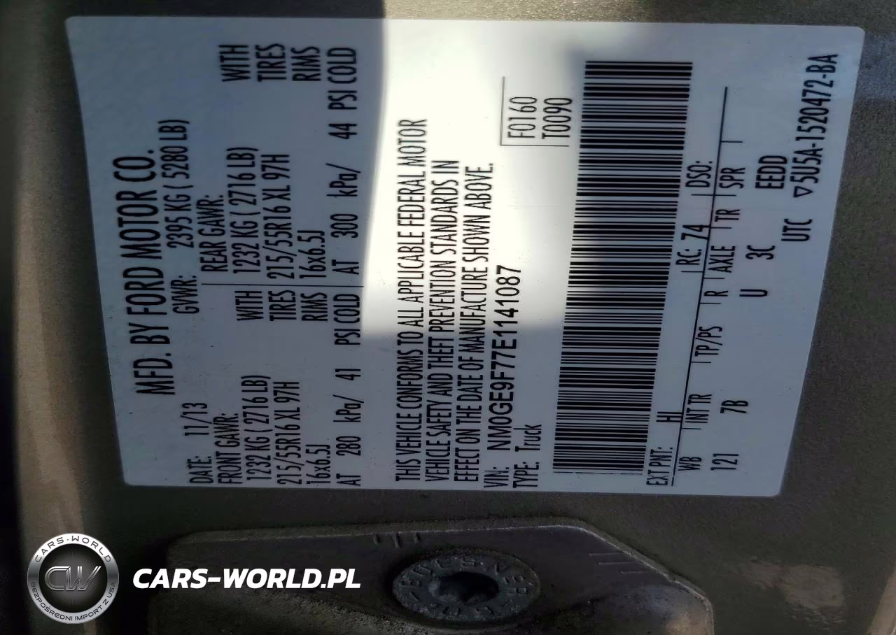 2014 Ford Transit Connect Xlt VIN:NM0GE9F77E1141087 - 14