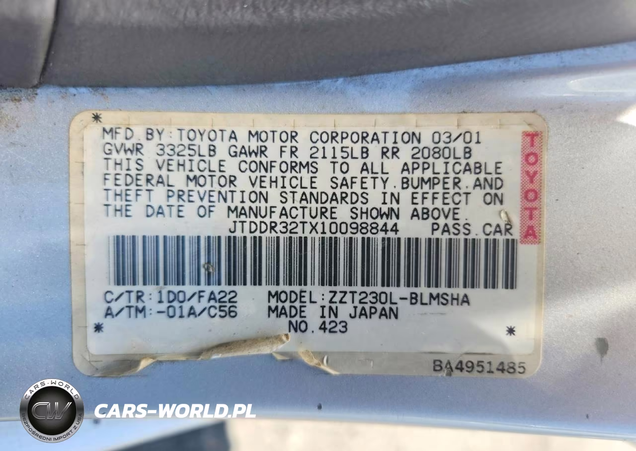 2001 Toyota Celica Gt VIN:JTDDR32TX10098844 - 12