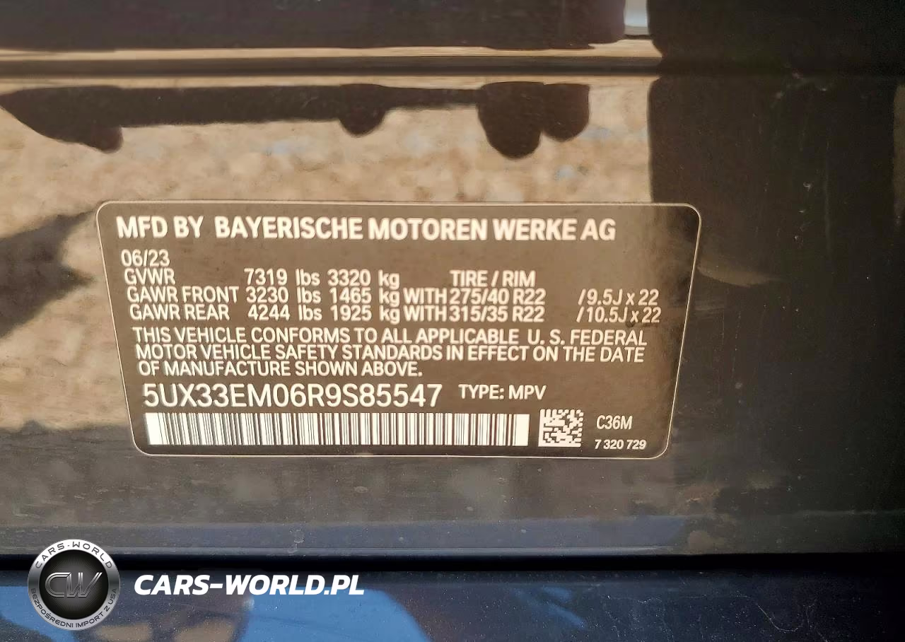 2024 BMW X7 M60I VIN:5UX33EM06R9S85547 - 13