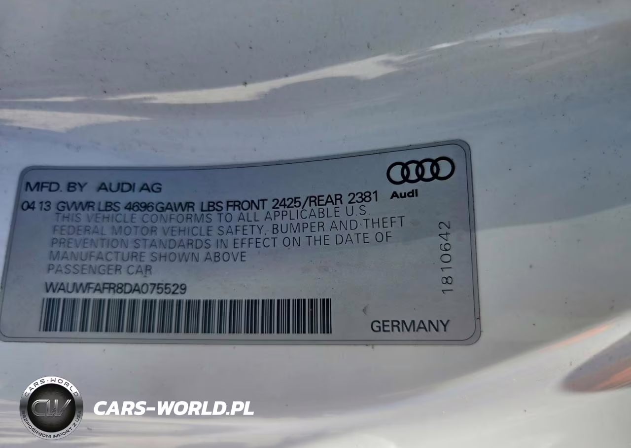 2013 Audi A5 Prestige VIN:WAUWFAFR8DA075529 - 12