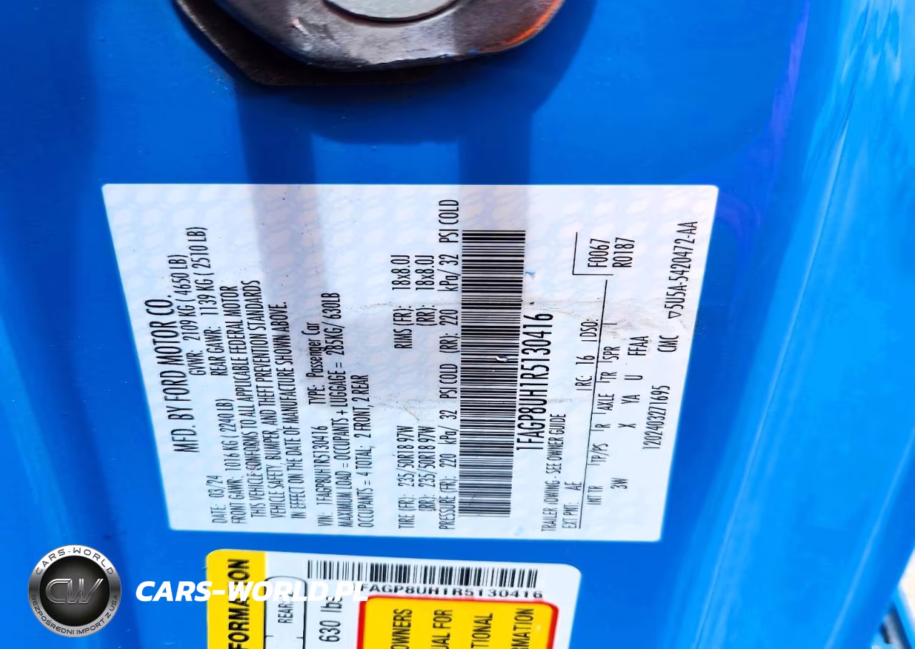 2024 Ford Mustang VIN:1FAGP8UH1R5130416 - 12