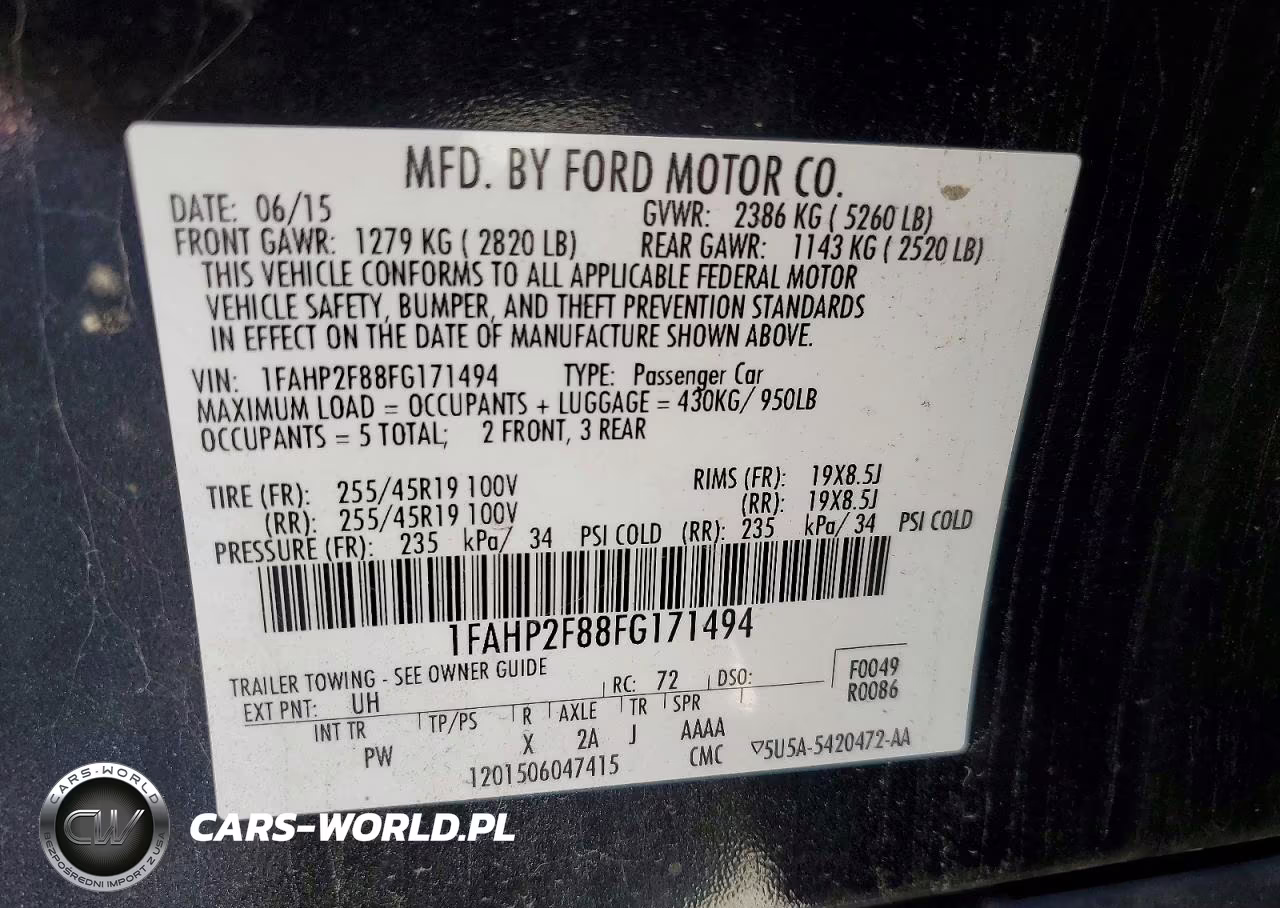 2015 Ford Taurus Limited VIN:1FAHP2F88FG171494 - 13