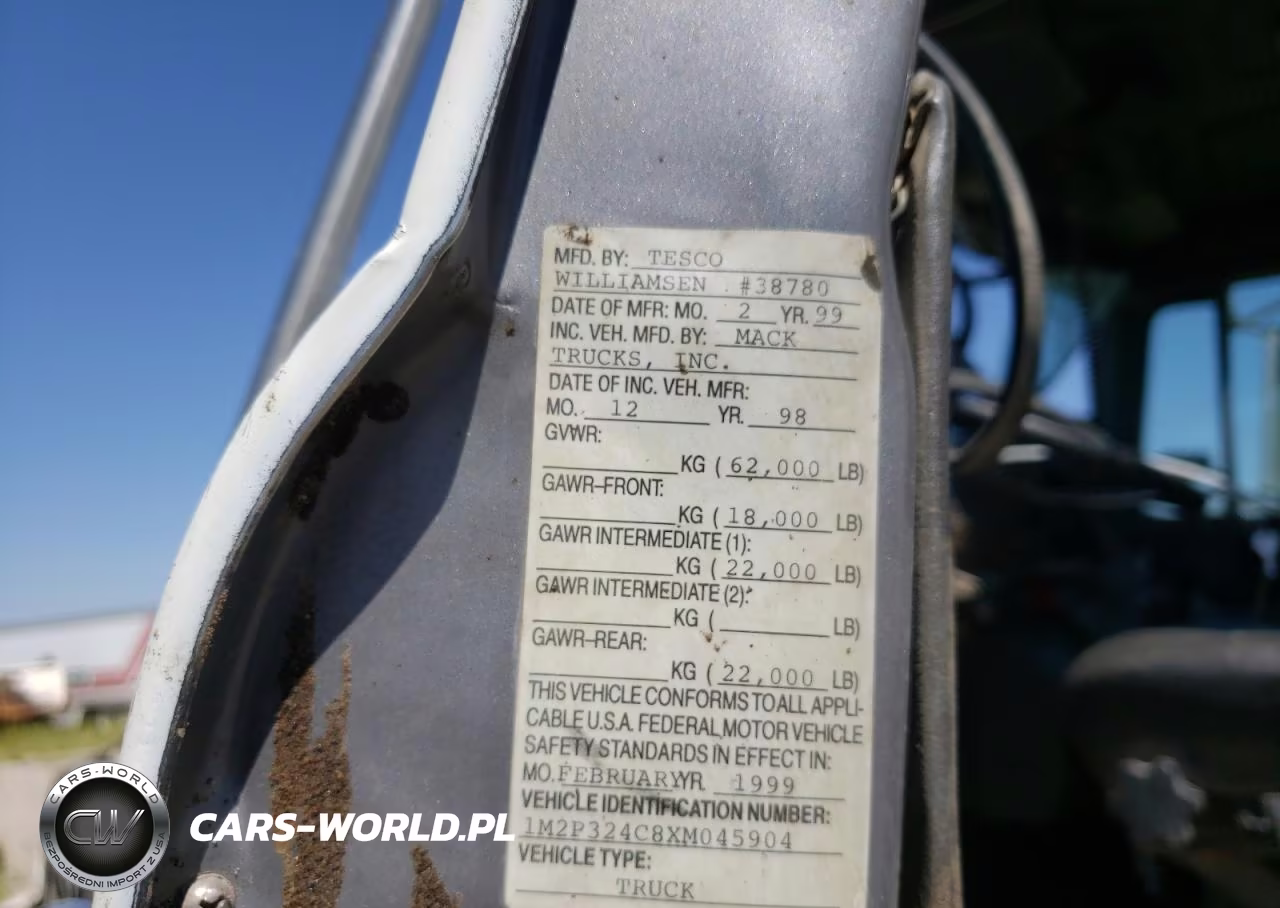 1999 Mack 600 Rd600 VIN:1M2P324C8XM045904 - 10