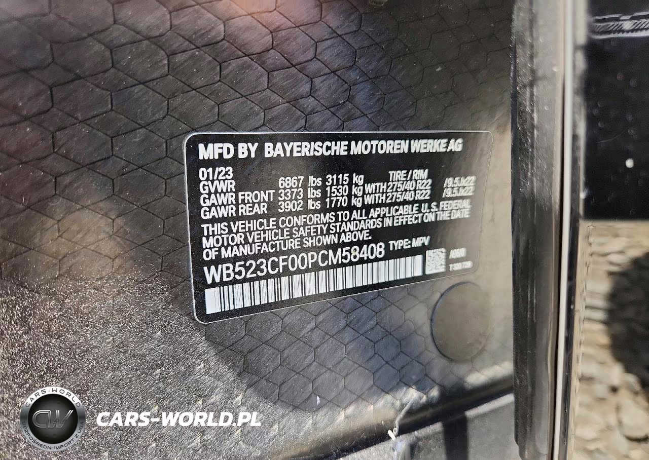 2023 BMW Ix xDrive50 VIN:WB523CF00PCM58408 - 12