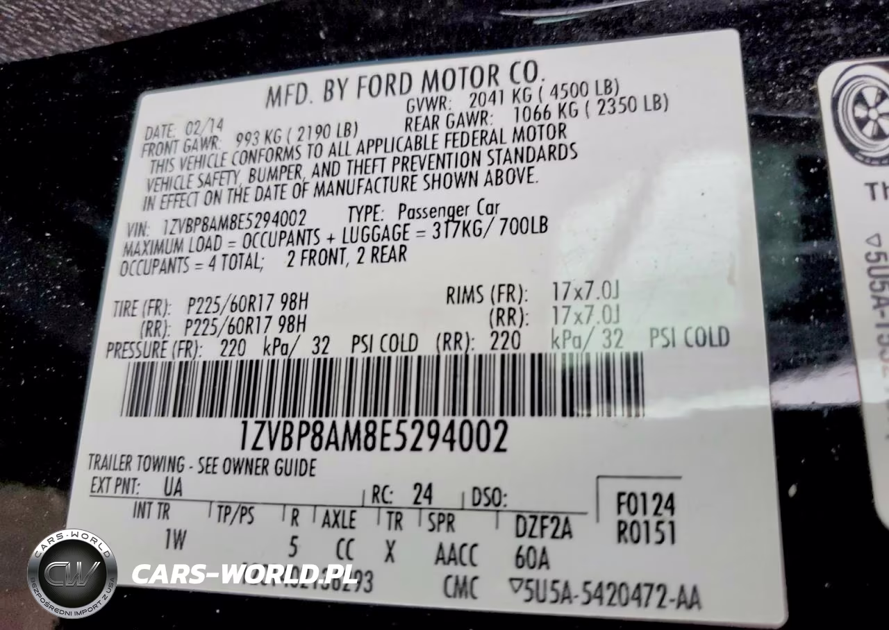 2014 Ford Mustang VIN:1ZVBP8AM8E5294002 - 12