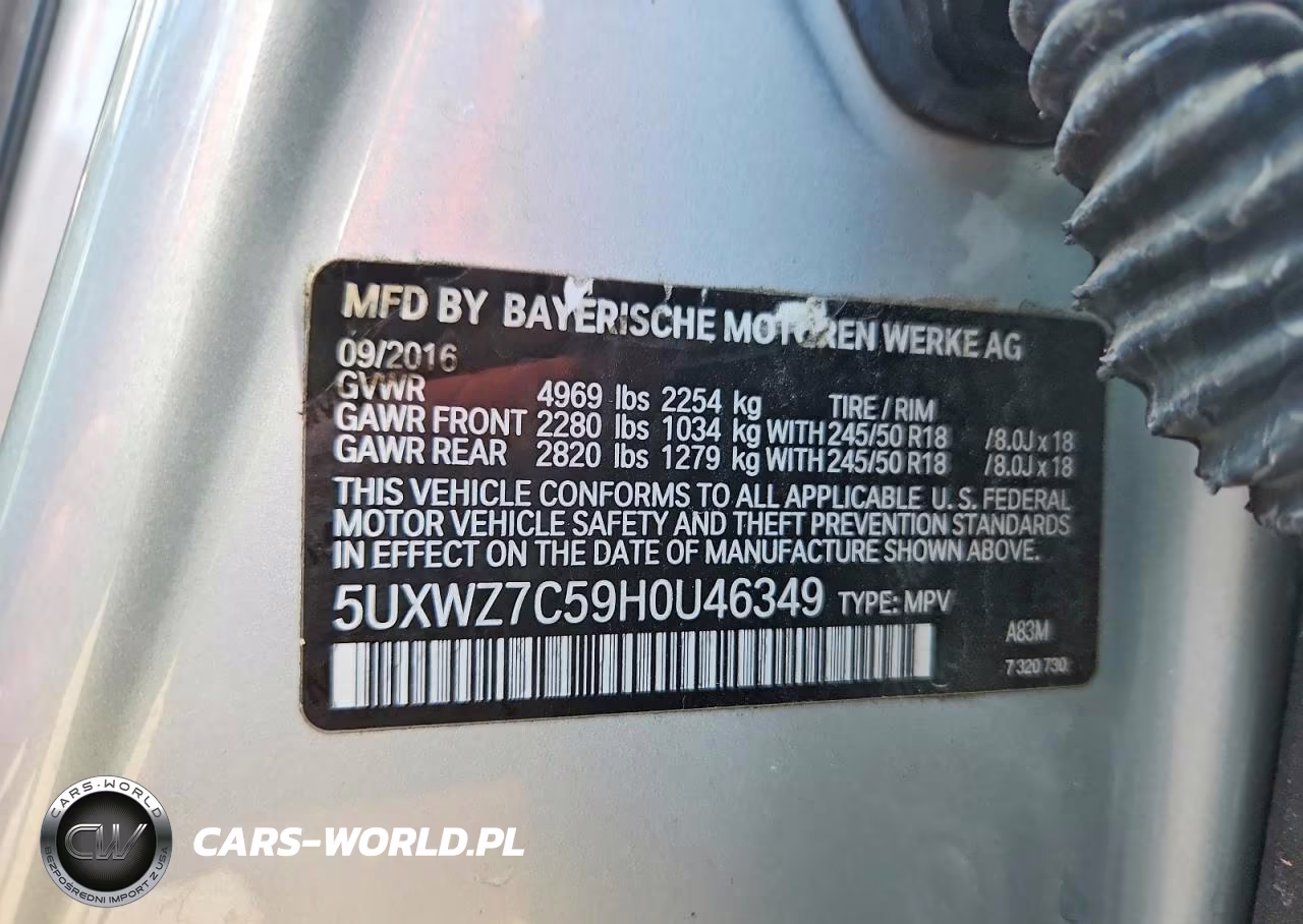 2017 BMW X3 Sdrive28I VIN:5UXWZ7C59H0U46349 - 13