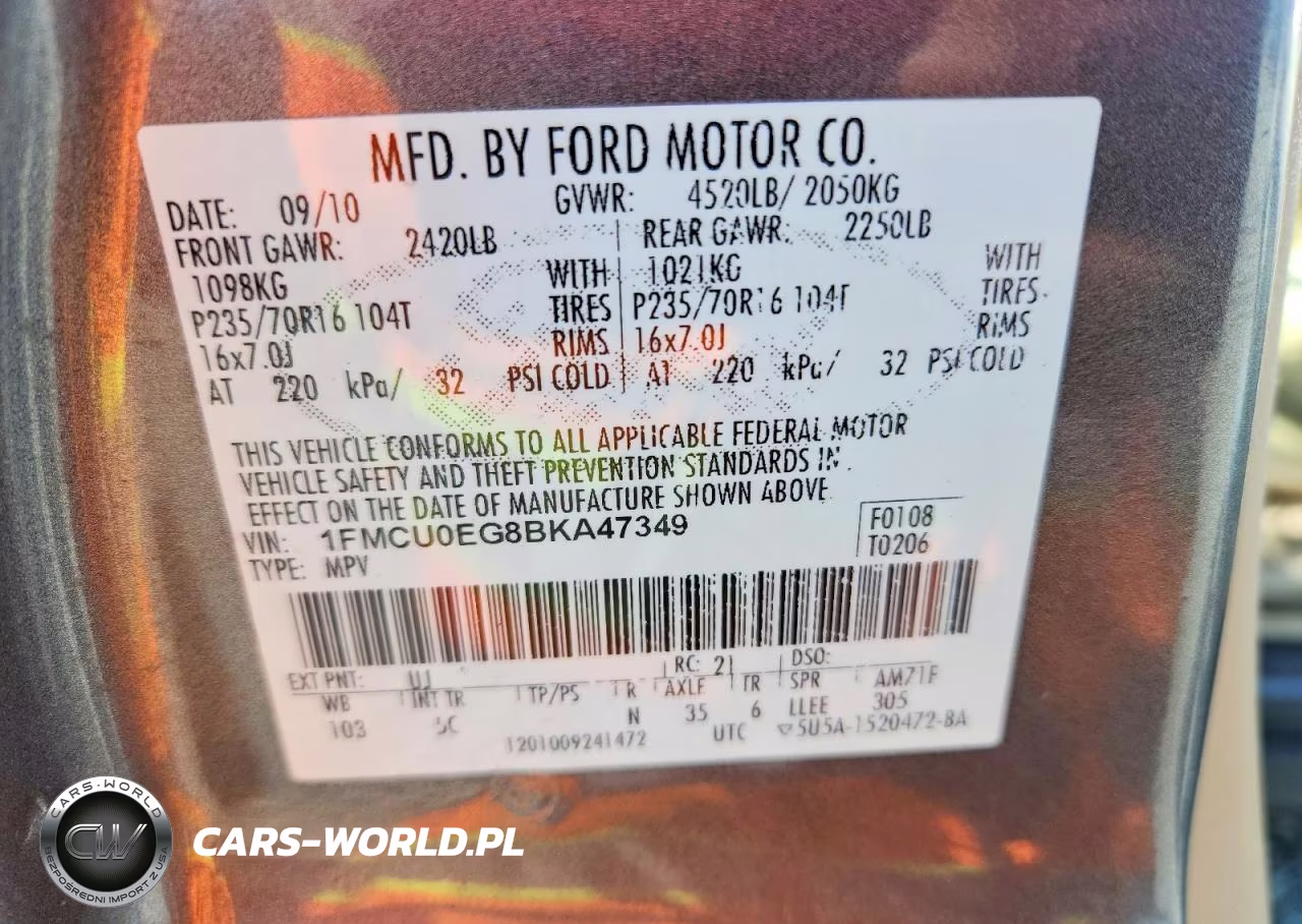 2011 Ford Escape Limited VIN:1FMCU0EG8BKA47349 - 13