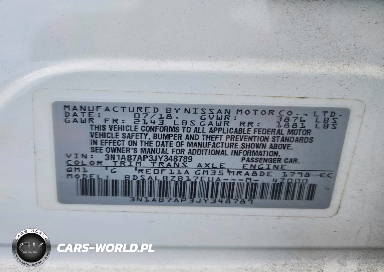 2018 Nissan Sentra S VIN:3N1AB7AP3JY348789 - 13