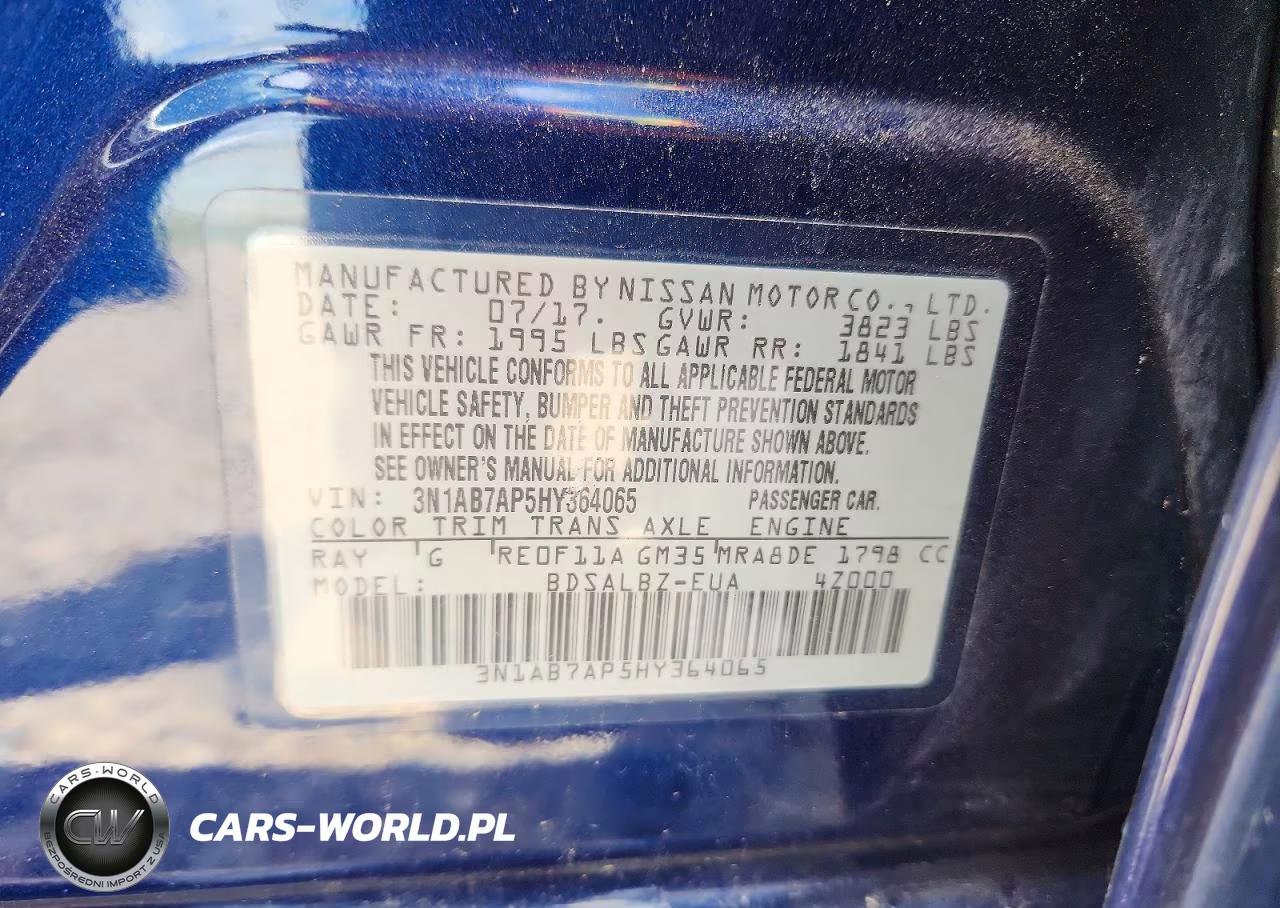 2017 Nissan Sentra S VIN:3N1AB7AP5HY364065 - 12