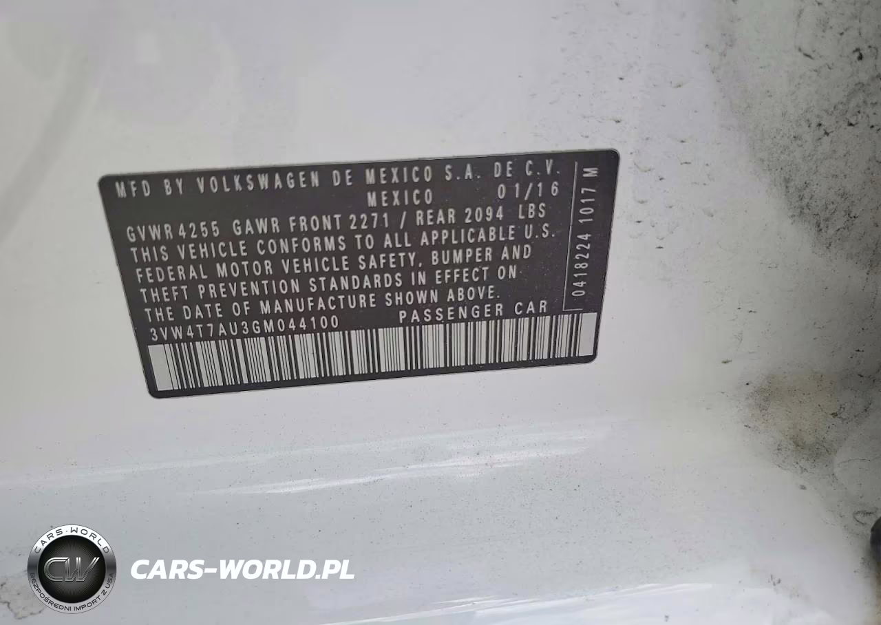 2016 Volkswagen Gti S VIN:3VW4T7AU3GM044100 - 12