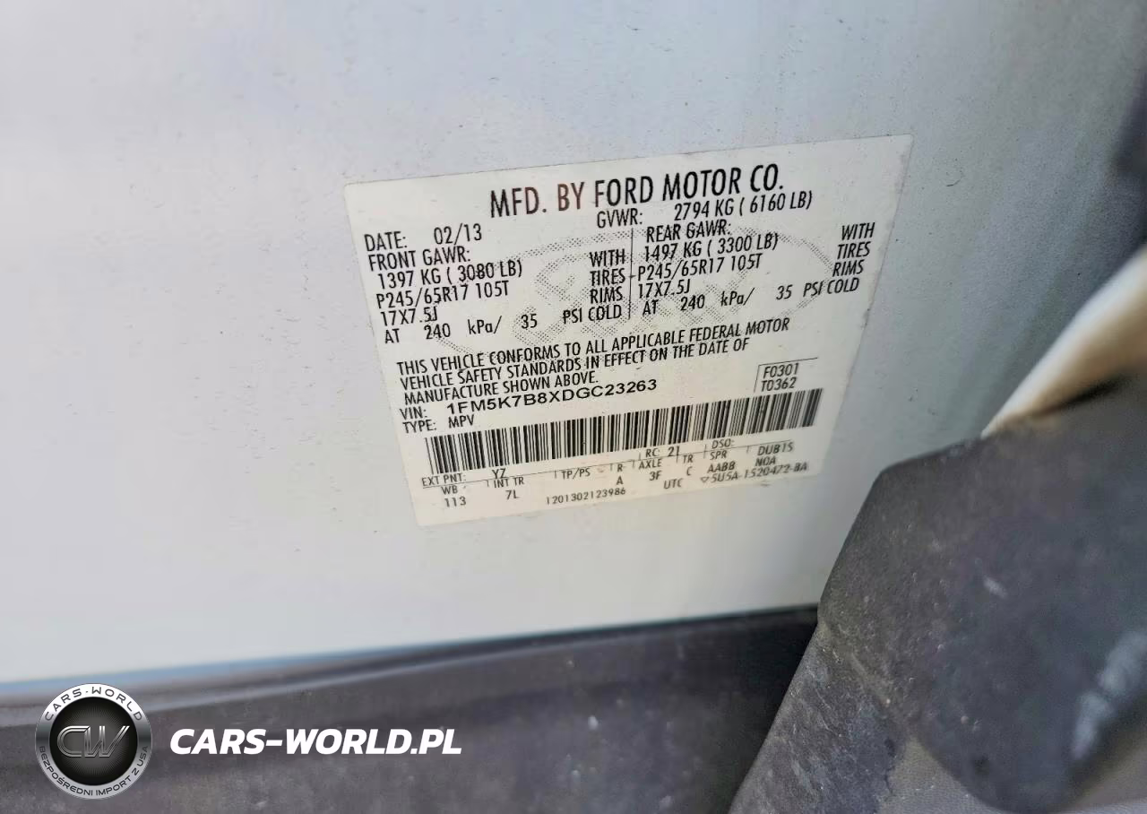2013 Ford Explorer VIN:1FM5K7B8XDGC23263 - 14