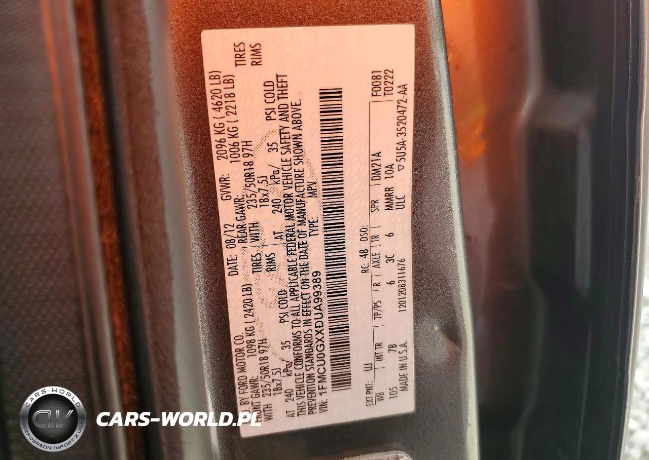 2013 Ford Escape Se VIN:1FMCU0GXXDUA99389 - 13