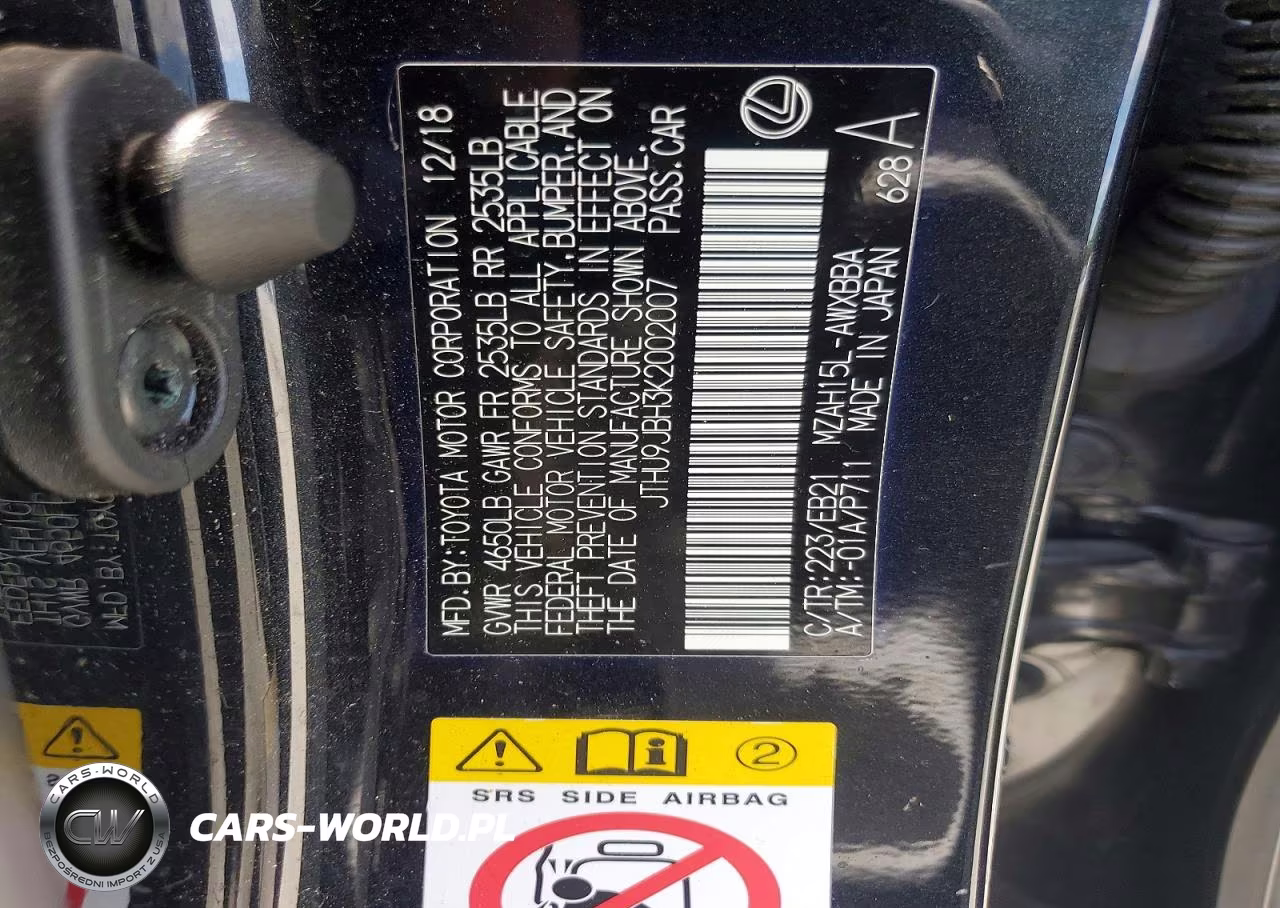2019 Lexus Ux 250H VIN:JTHU9JBH3K2002007 - 12