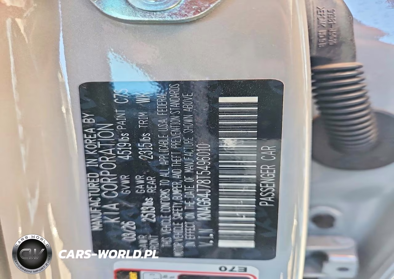 2026 Kia K5 Gt Line VIN:KNAG64J78T5496010 - 12