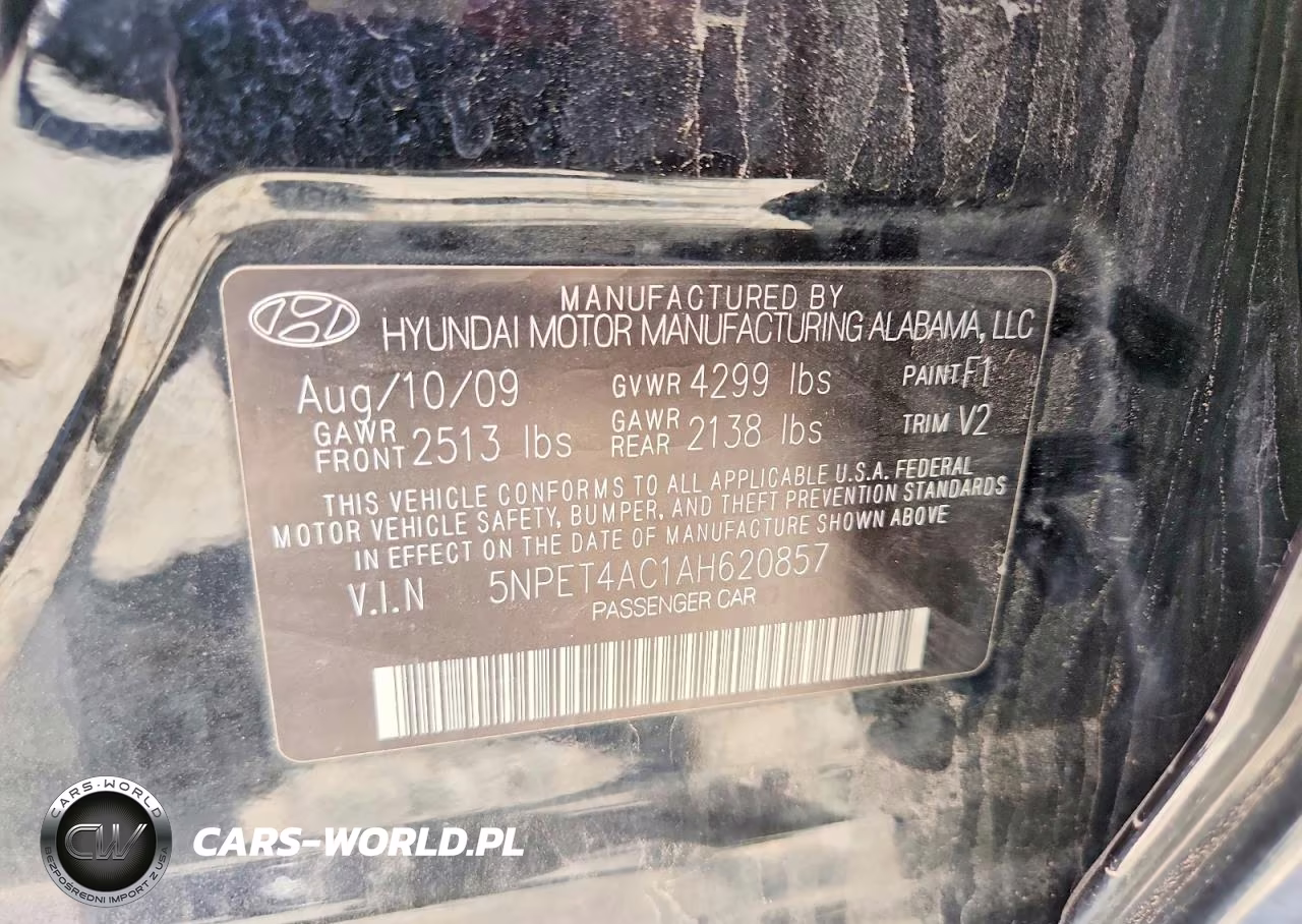 2010 Hyundai Sonata Gls VIN:5NPET4AC1AH620857 - 12