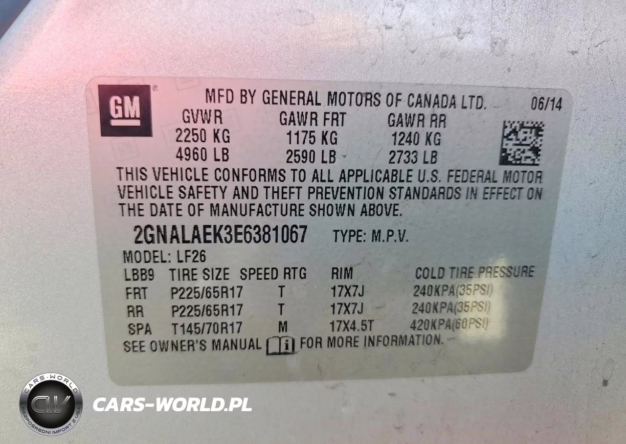 2014 Chevrolet Equinox Ls VIN:2GNALAEK3E6381067 - 13