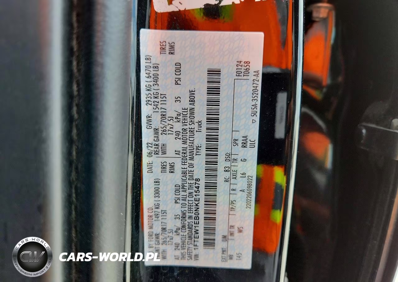 2022 Ford F-150 Xl VIN:1FTEW1EB0NKE15478 - 12