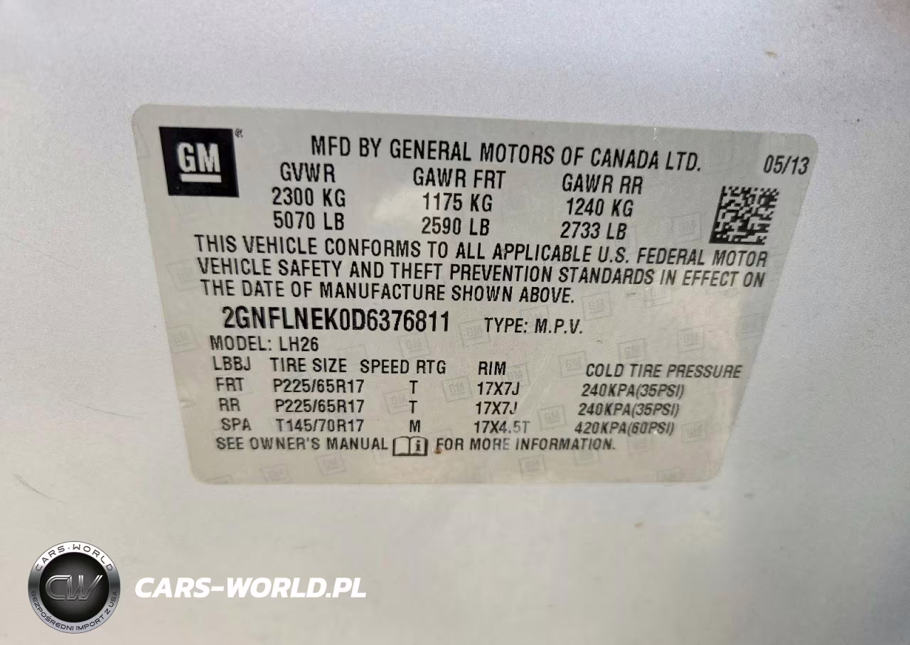 2013 Chevrolet Equinox Lt VIN:2GNFLNEK0D6376811 - 13
