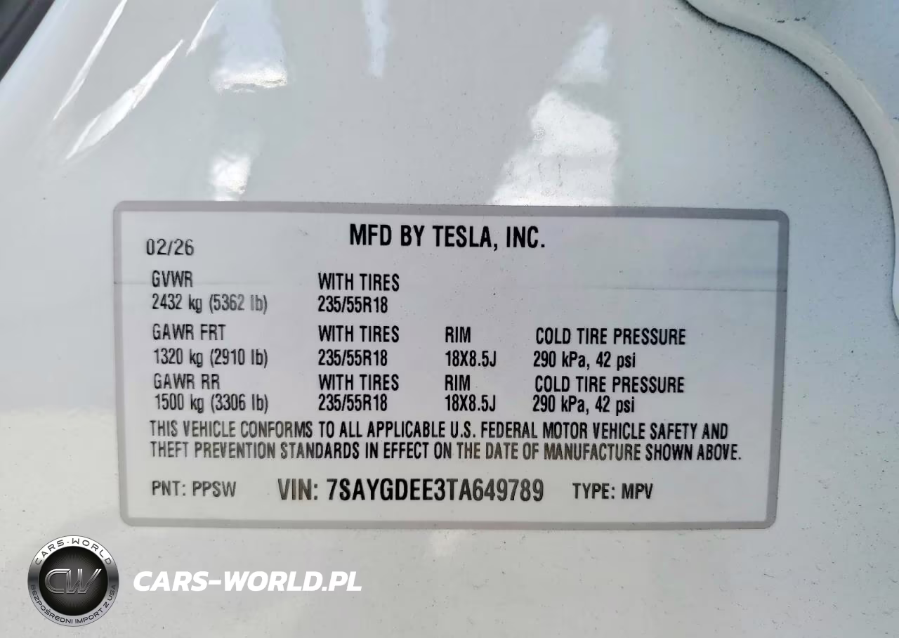 2026 Tesla Model Y VIN:7SAYGDEE3TA649789 - 14