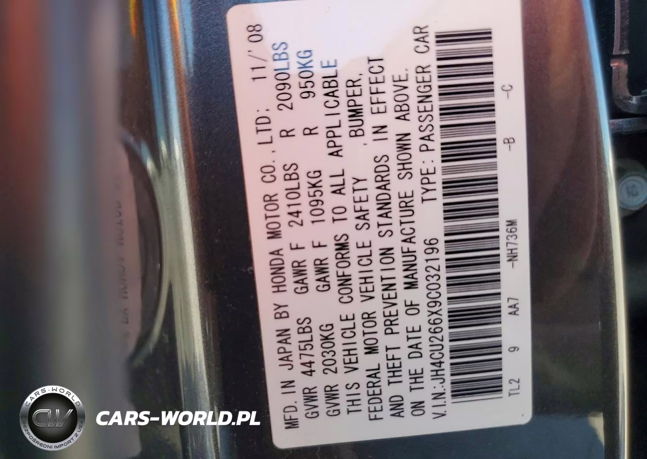 2009 Acura Tsx VIN:JH4CU266X9C032196 - 13