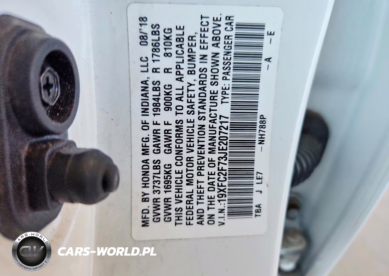 2018 Honda Civic Ex VIN:19XFC2F73JE207217 - 12