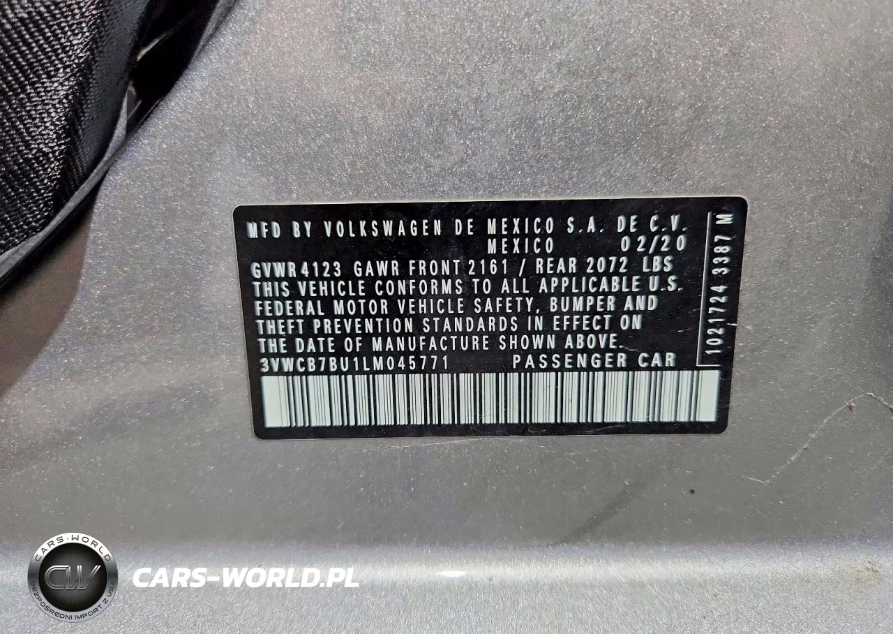 2020 Volkswagen Jetta S VIN:3VWCB7BU1LM045771 - 12