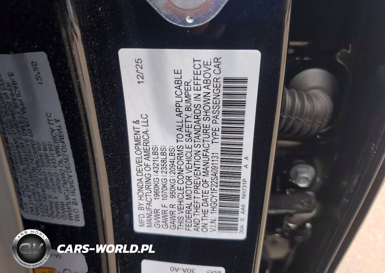 2025 Honda Accord Lx VIN:1HGCY1F22SA091131 - 12