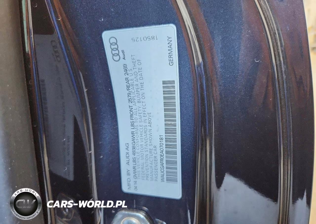 2014 Audi S5 Premium Plus VIN:WAUCGAFR0EA070181 - 12