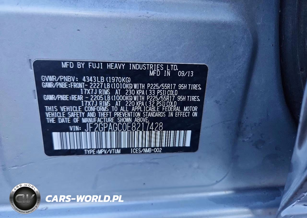2014 Subaru Xv Crosstrek 2.0 Limited VIN:JF2GPAGC0E8217428 - 14