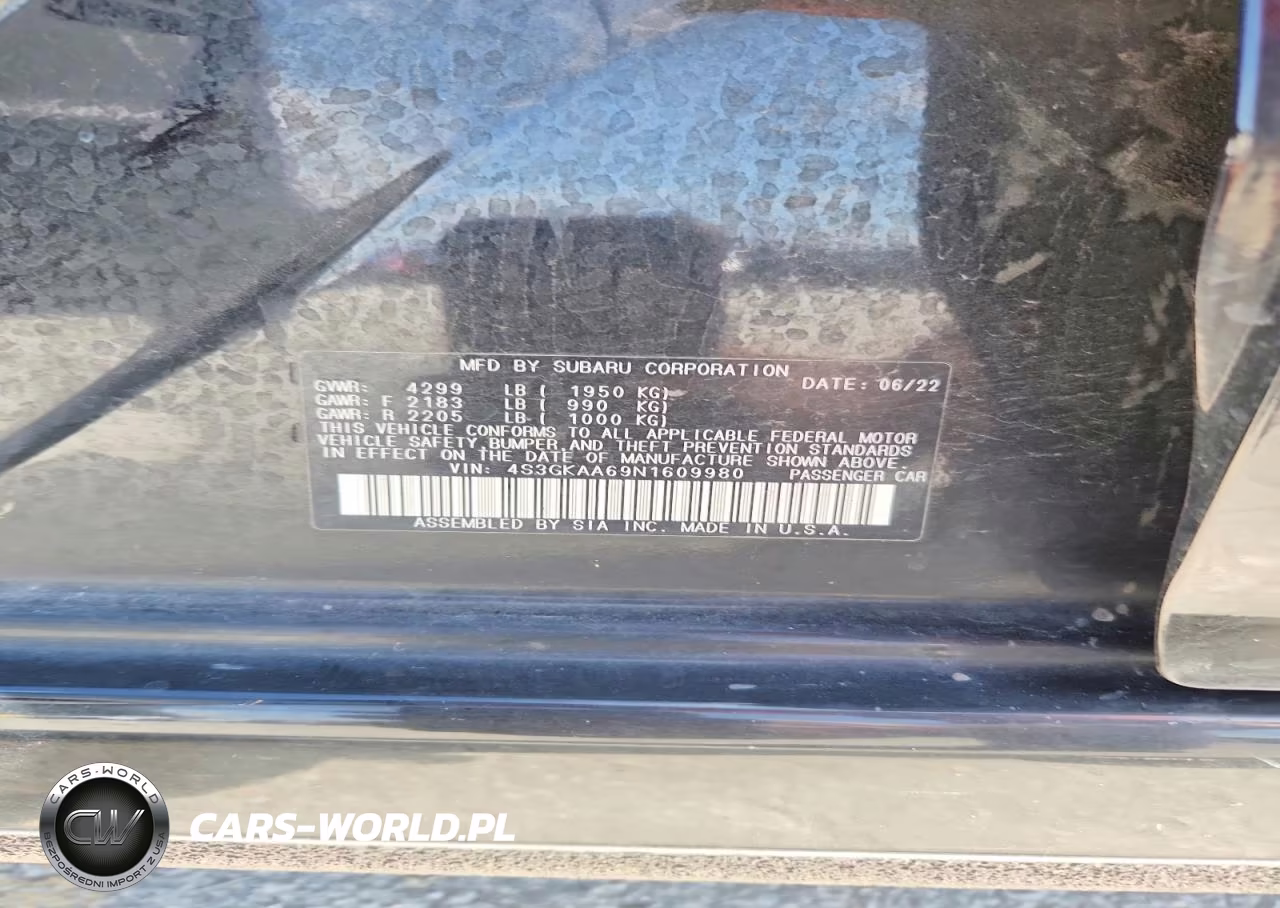 2022 Subaru Impreza VIN:4S3GKAA69N1609980 - 12