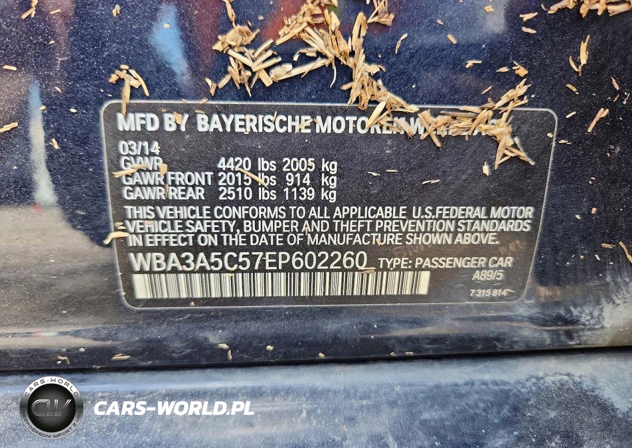 2014 BMW 328 I VIN:WBA3A5C57EP602260 - 12