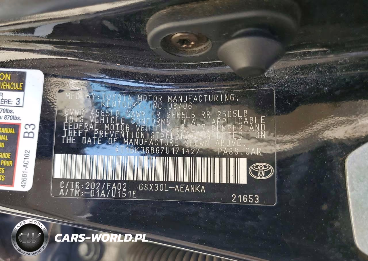 2007 Toyota Avalon Xl VIN:4T1BK36B67U171427 - 13