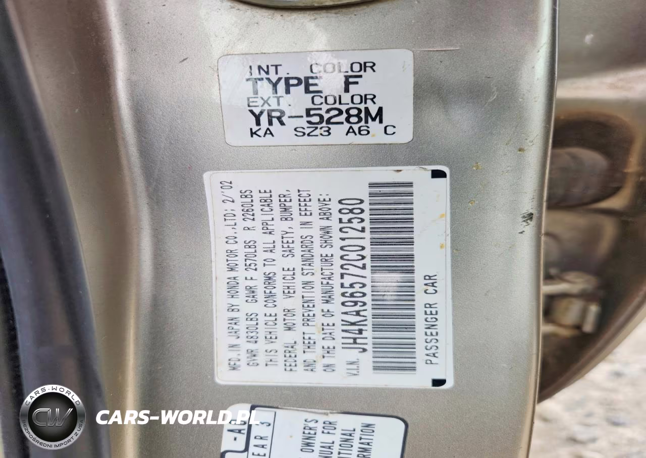 2002 Acura 3.5Rl VIN:JH4KA96572C012580 - 12