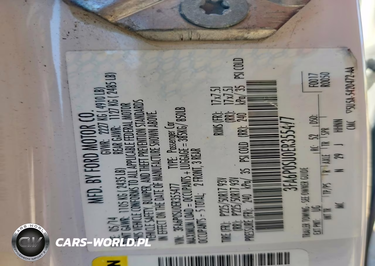 2014 Ford Fusion Titanium Phev VIN:3FA6P0SU0ER355477 - 12