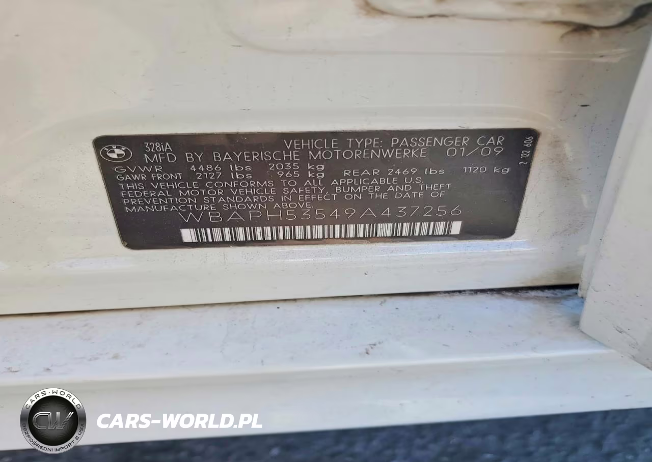 2009 BMW 328 I Sulev VIN:WBAPH53549A437256 - 12