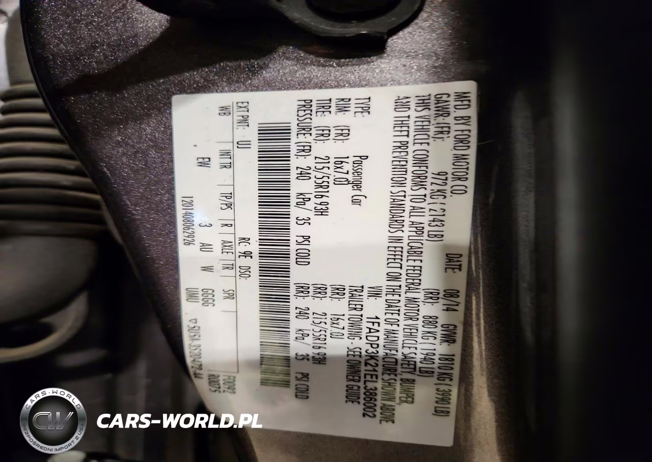 2014 Ford Focus Se VIN:1FADP3K21EL386002 - 12
