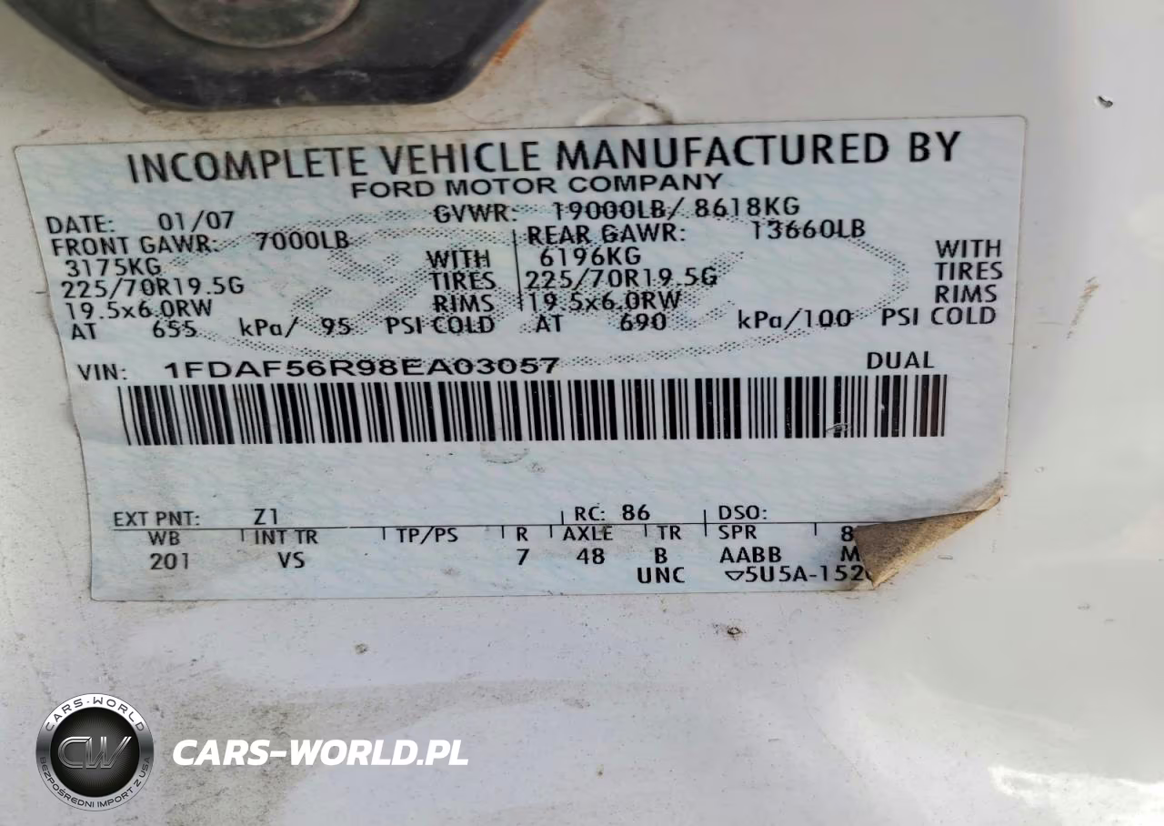 2008 Ford F550 Super Duty VIN:1FDAF56R98EA03057 - 12