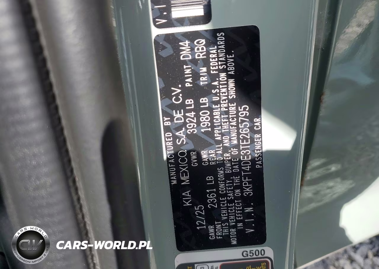 2026 Kia K4 Lxs VIN:3KPFT4DE3TE265795 - 12