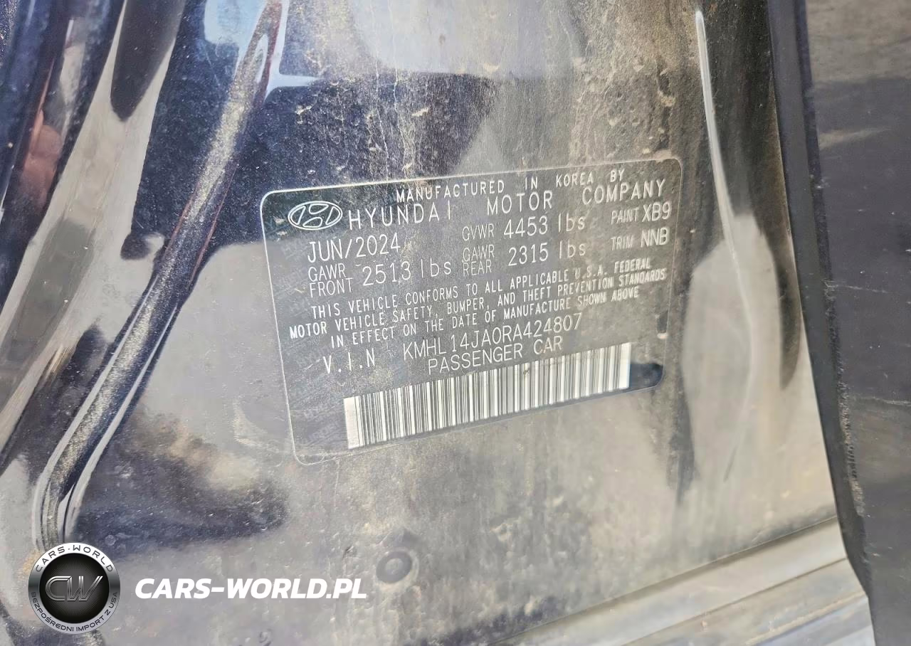 2024 Hyundai Sonata Sel VIN:KMHL14JA0RA424807 - 13