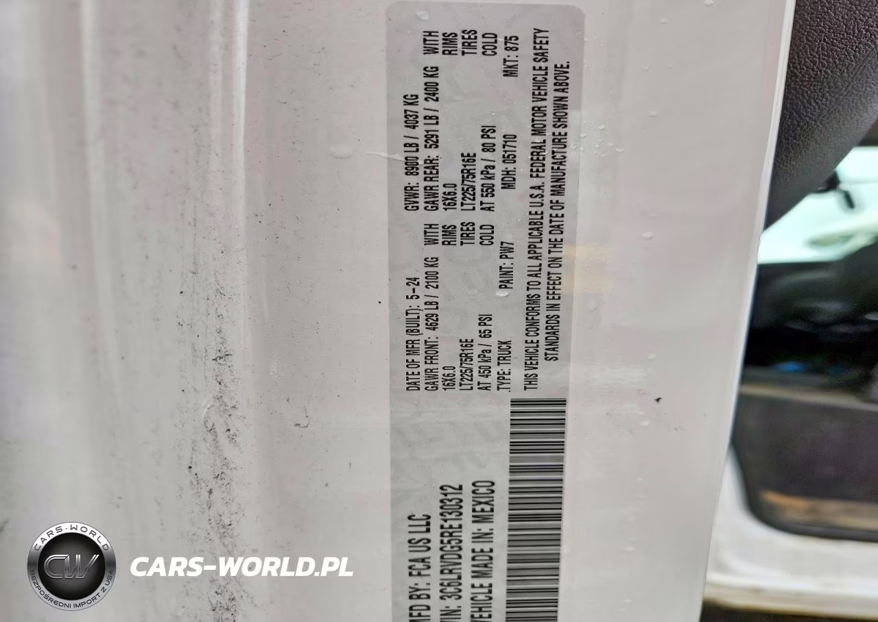 2024 Ram Promaster 2500 Delivery Van VIN:3C6LRVDG5RE130312 - 12