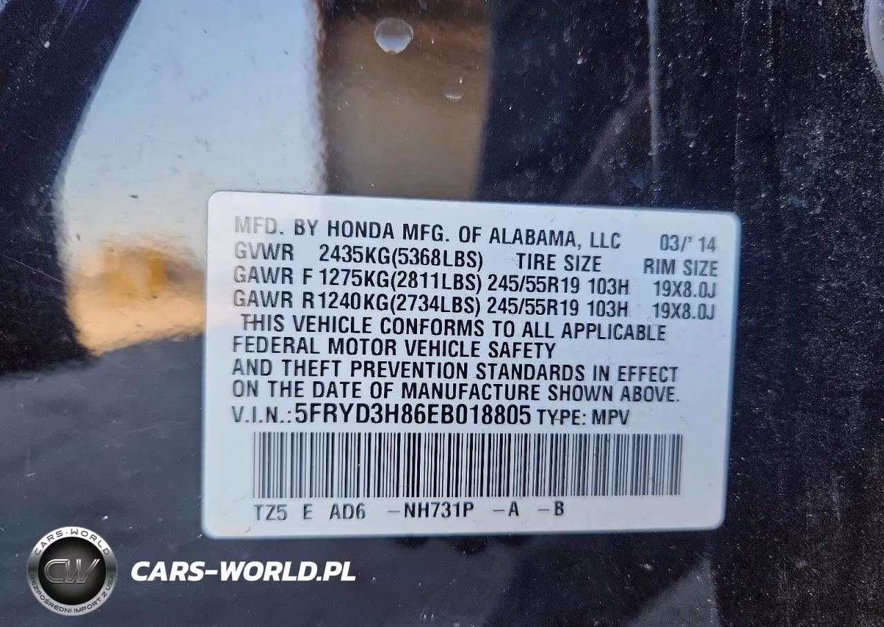2014 Acura Mdx Advance VIN:5FRYD3H86EB018805 - 13