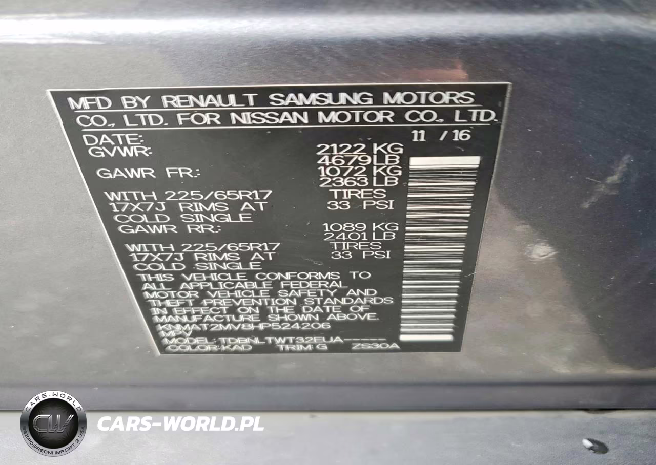 2017 Nissan Rogue Sv VIN:KNMAT2MV8HP524206 - 12