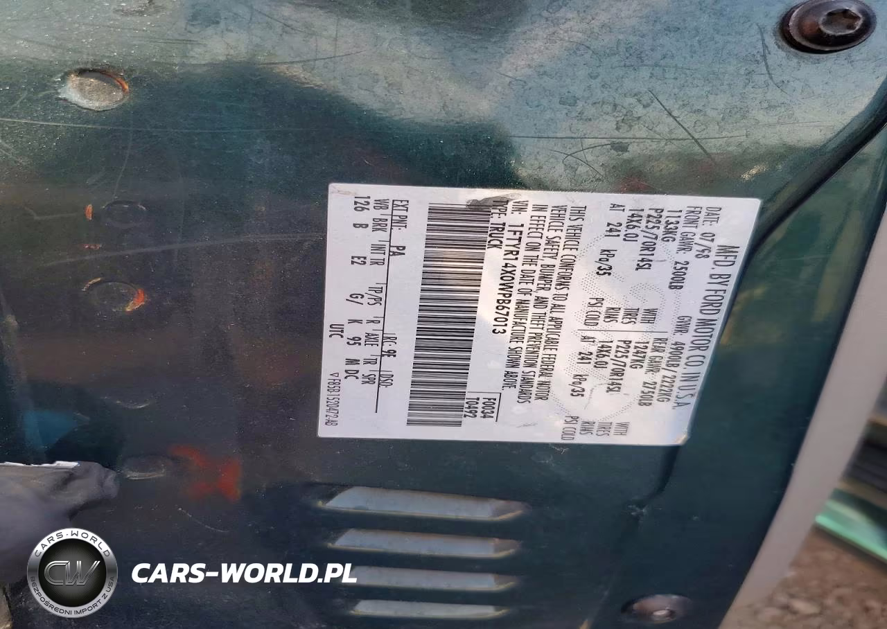 1998 Ford Ranger Super Cab VIN:1FTYR14X0WPB67013 - 12