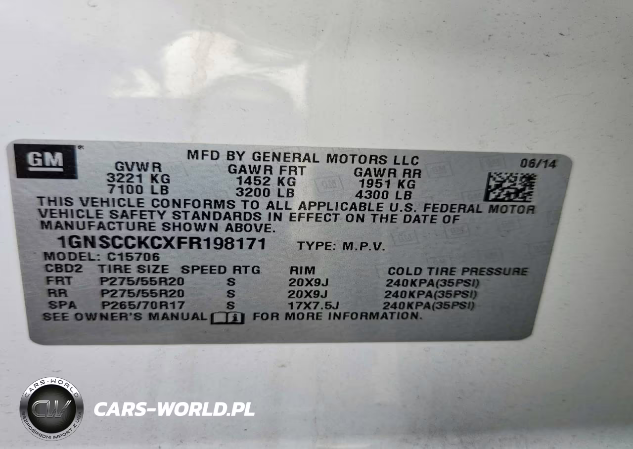 2015 Chevrolet Tahoe C1500 Ltz VIN:1GNSCCKCXFR198171 - 13