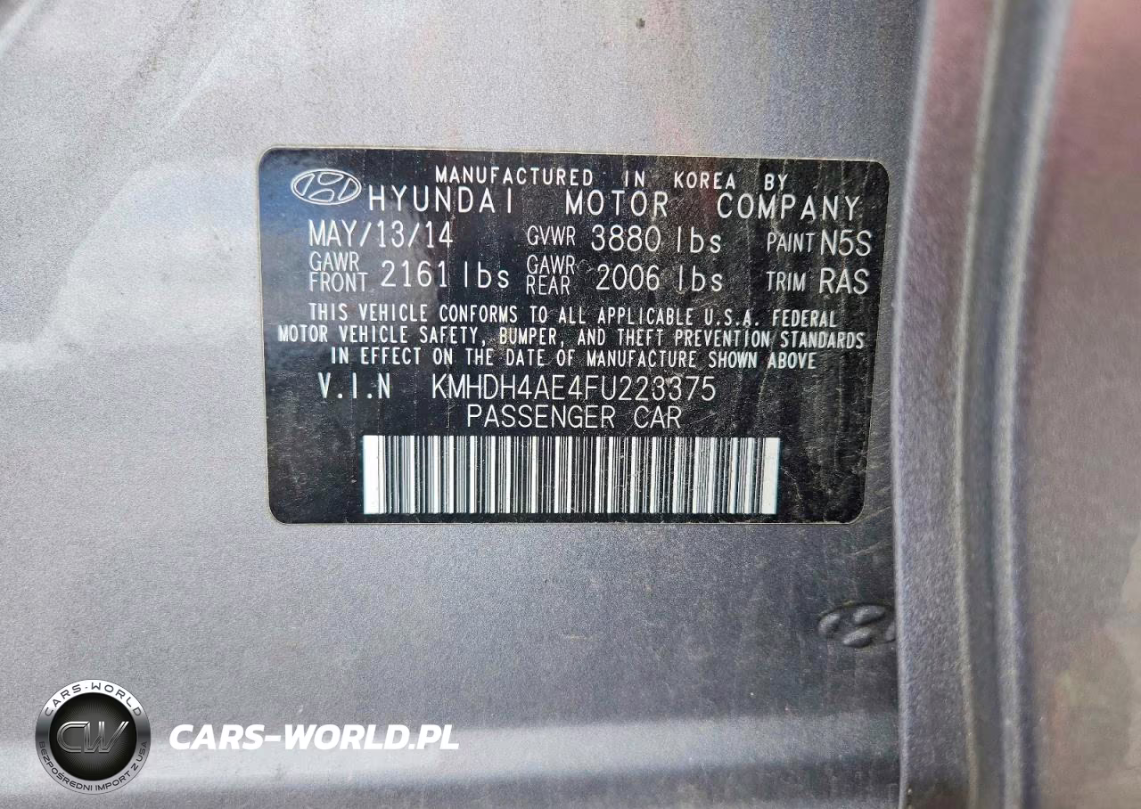2015 Hyundai Elantra Se VIN:KMHDH4AE4FU223375 - 12