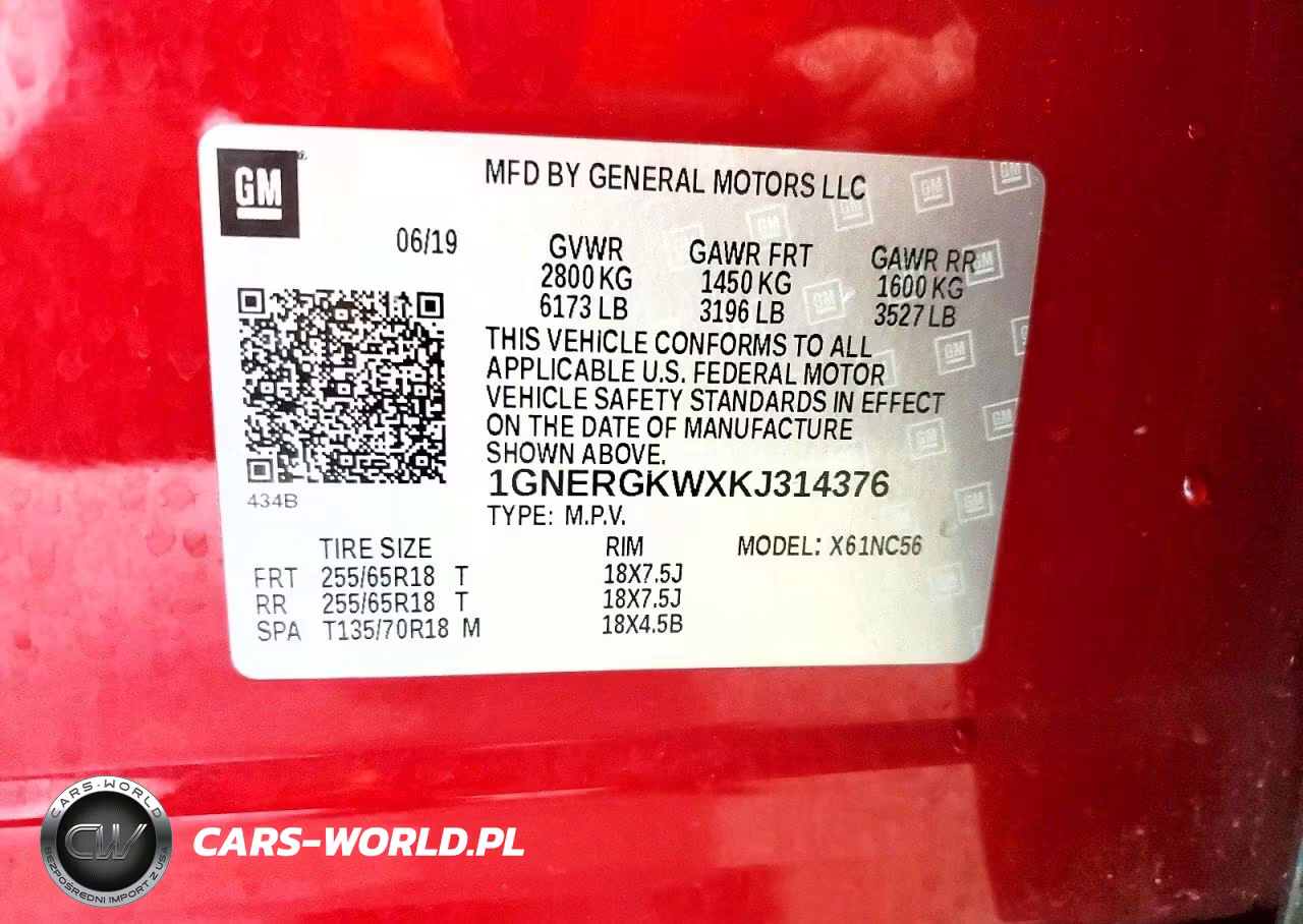 2019 Chevrolet Traverse Lt VIN:1GNERGKWXKJ314376 - 13